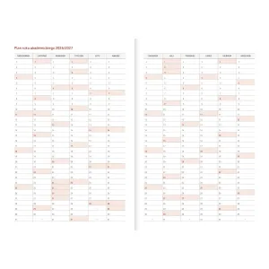Kalendarz nauczyciela książkowy (terminarz) akademicki Pcv bezbarwny czarny kot A5 143mm x 204mm Wokół Nas (A5TA072B)
