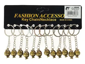 Brelok metalowy globus karta 12szt. Adar (624337)