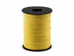 Wstążka Partydeco plastikowa złoty 5mm 225m (PRM5-019)