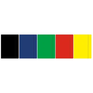 Teczka kartonowa na gumkę kolor A3 mix 300g [mm:] 43x32 Rexus (601893)