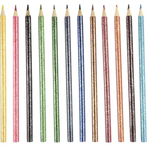 Kredki ołówkowe BROKATOWE okrągłe 12 kol. 12 kol. Fun&Joy