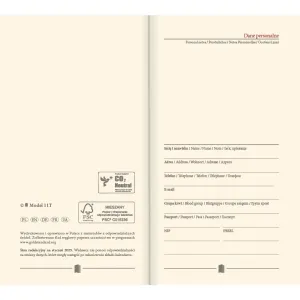 Kalendarz książkowy (terminarz) złoty A6 Lucrum (TR złoty)