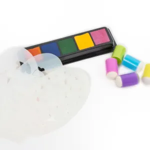 Zestaw kreatywny Kidea STEMPELKI CIENIUJĄCE Z SZABLONAMI Derform (SCSKA)