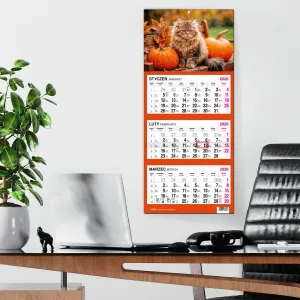 Kalendarz ścienny KOT 310mm x 790mm Press