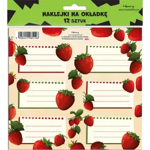 Naklejka na zeszyt truskawka Henry (5908451985196)