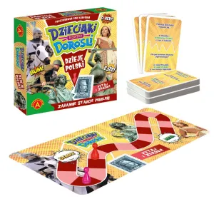 Gra planszowa DZIEJE  POLSKI DZIECIAKI KONTRA DOROŚLI Alexander