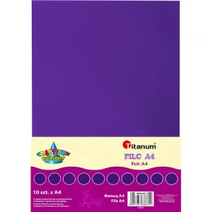 Filc Titanum Craft-Fun Series A4 kolor: fioletowy 10 ark. (058)