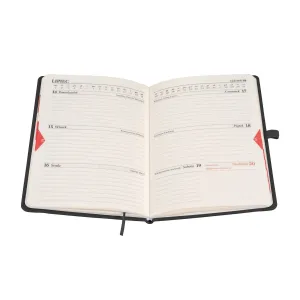 Kalendarz książkowy (terminarz) 2026 MEMOFIX  TDW B6 Antra (CZARNY)