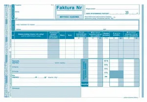 Druk samokopiujący Michalczyk i Prokop Faktura - metoda kasowa wzór pełny dla prowadzących sprzedaż w cenach netto A5 80k. (151-3E)