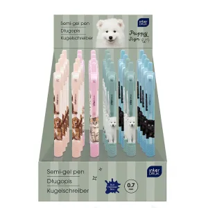 Długopis żelowy PUPPY SIGN zgripem wkład niebieski 0,7mm Interdruk (żelowy)