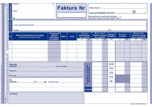 Druk samokopiujący A5 Faktura VAT netto pełna 80k. Michalczyk i Prokop (100-3E)