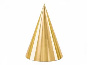 Czapka party Partydeco złoty, 16cm - złota (CZAP6-019M)