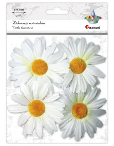 Ozdoba materiałowa Craft-Fun Series margerytki 4 szt. Titanum (D-TZW-230605B)