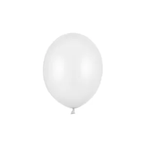 Balon gumowy metalizowany 100 szt biały metalizowany 12cal Partydeco (12m-070)