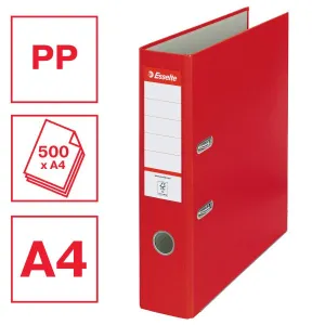Segregator dźwigniowy Ekonomiczny A4 75mm czerwony Esselte (11253)