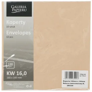 Koperta Galeria Papieru nature - beżowy 160mm x 160mm (280320)