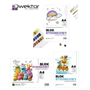 Blok rysunkowy A4 biały 80g 20k [mm:] 210x297 Wektor