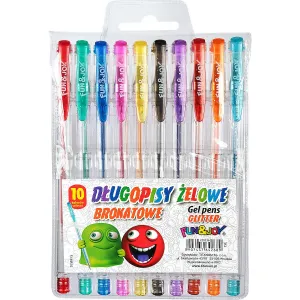Długopis żelowy Fun&Joy brokatowy 10 kolorów (FJ-MR10)