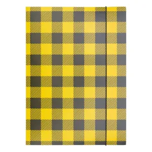 Teczka kartonowa na gumkę w kratę A4 mix 320g Office Products (21191341-99)