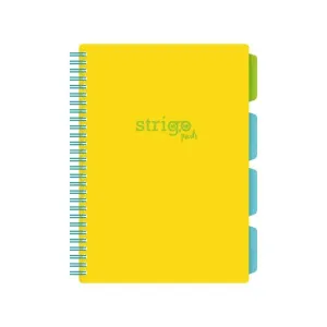 Kołozeszyt (kołonotatnik) NEON ŻÓŁTY B5 100k. 80g krata Strigo (PADS014)