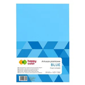 Arkusz piankowy Happy Color kolor: niebieski 5 ark. 210mm x 297mm (HA 7130 2030-3)