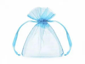 Organza Partydeco Woreczki z organzy, błękit, 10cm niebieski (WRG5-011-10)