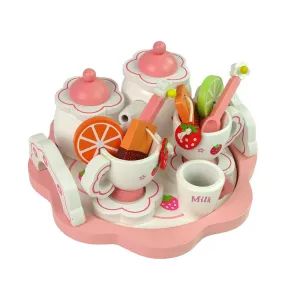 Naczynia zestaw do herbaty drewniany Lean (10181)