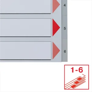 Przekładka numeryczna A4 szara 6k 1-6 Esselte (100104)