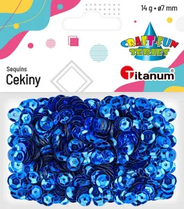 Cekiny Craft-Fun Series okrągłe granatowe 14g Titanum (CM6DB)