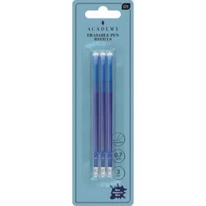 Wkład do długopisu wymazywalny 3 szt wkład niebieski Interdruk (BBK , BBF.  ACADEMY)