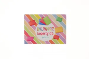 Koperta C6 kolorowa mix [mm:] 162x114 Pol-mak (C6) 100 sztuk
