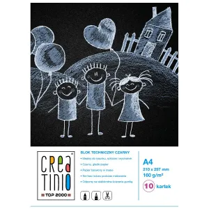 Blok techniczny Top 2000 Creatinio A4 czarny 160gg 10k (400079853)