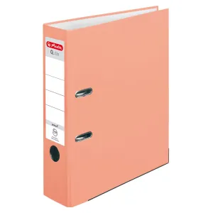 Segregator dźwigniowy Herlitz Q.file protect A4 łososiowy 80mm (50028481)