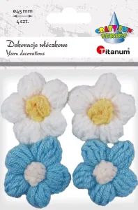 Ozdoba metalowa Craft-Fun Series kwiaty z włóczki Titanum (24BR0201-205)