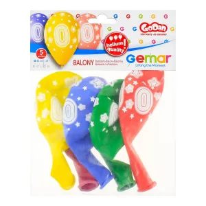Balon gumowy Godan Premium Hel z nadrukiem 0, 13 cali/5 sztuk (GS120/0)