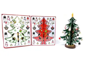 Ozdoba świąteczna One Dollar choinka z zawieszkami drewniana 18cm (364905)