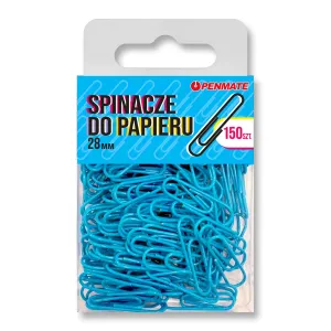 Spinacze standard jasnoniebieski TT8318 28mm 150 szt Penmate (spinacz kolorowy  28mm)
