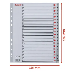Przekładka alfabetyczna A4 szara 20k A-Z Esselte (100129)