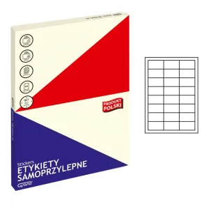 Etykieta samoprzylepna Grand A4 - biały 64,6mm x 33,8mm (006)