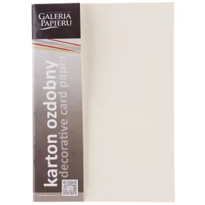 Papier ozdobny (wizytówkowy) A4 sukno kremowy 180g Galeria Papieru (204102)