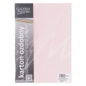 Papier ozdobny (wizytówkowy) A4 gładki różowy 210g Galeria Papieru (205509)