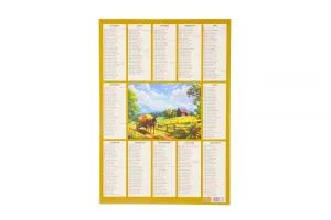 Kalendarz ścienny plakietka 240mm x 340mm Darrieus