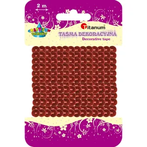 Taśma ozdobna Craft-Fun Series z cekinów 6x2 [mm x m] czerwona Titanum (363632)