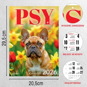 Kalendarz ścienny A4 PSY A4 Press (5904830713374)