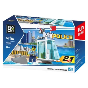 Klocki plastikowe Icom Blocki My Police 2 w 1 57 element. (KB0652)