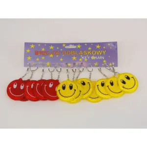 Brelok zawieszka odblaskowa z buźką śred.6cm Adar (216624)