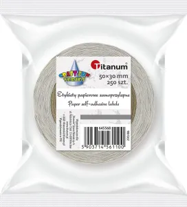 Etykieta samoprzylepna Craft-Fun Series na rolce, 4 kolory mix [mm:] 50x30 Titanum (25YQ-006)