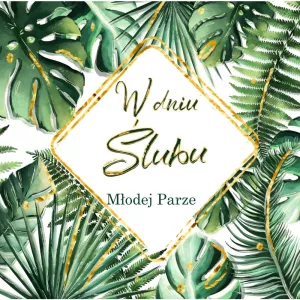 Kartka składana KARNET KWDU¯Y SLUB HS MONSTERA kw Henry (5907465665230)