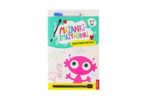 Książeczka edukacyjna Kolorowa grafomotoryka. Ćwiczenia do zmazywania z pisakiem Demart