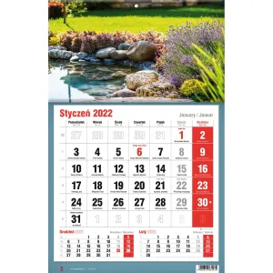 Kalendarz ścienny Avanti trójdzielne (5901769620582)